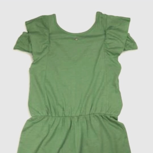 BRAND NEW girl Guess guess green open shoulder green romper size 7 - Picture 1 of 3